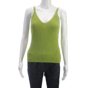 Tandem Women Green V-Neck Camisole Polyamide Blend Size S